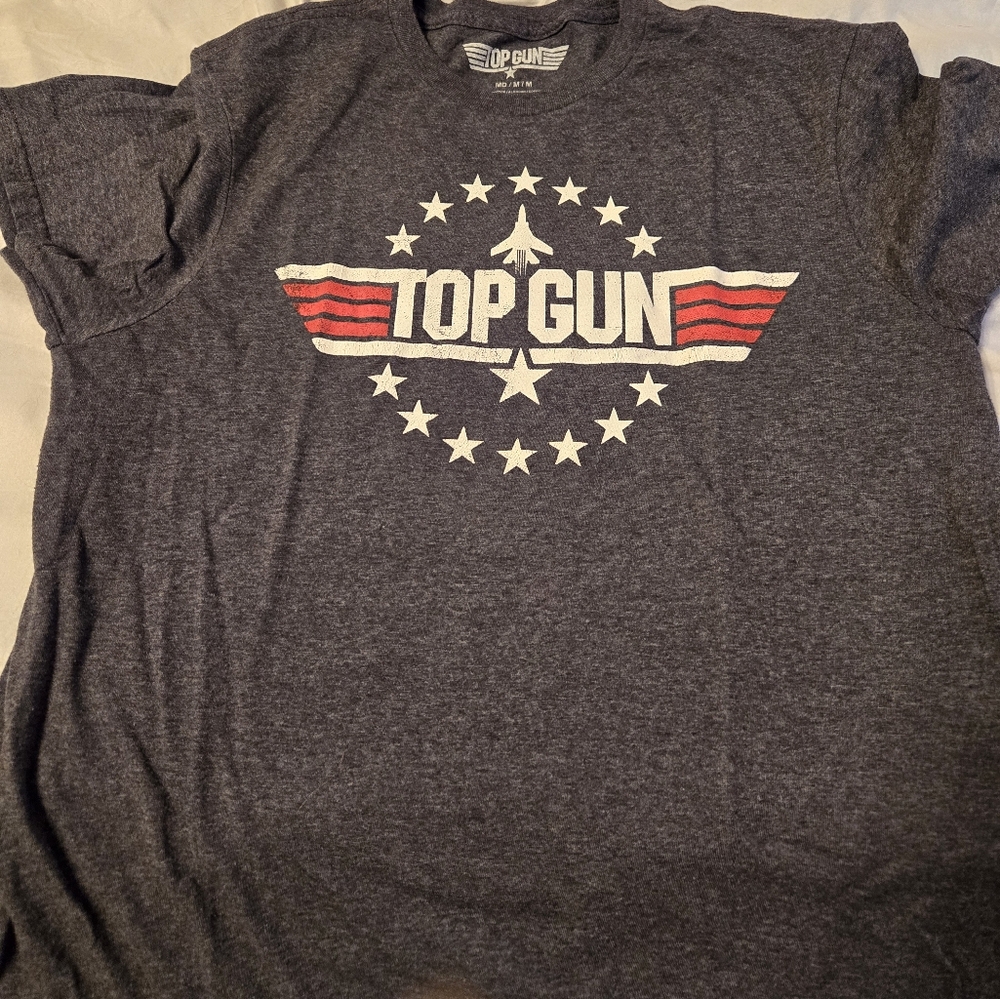 Gray top gun shirt size medium